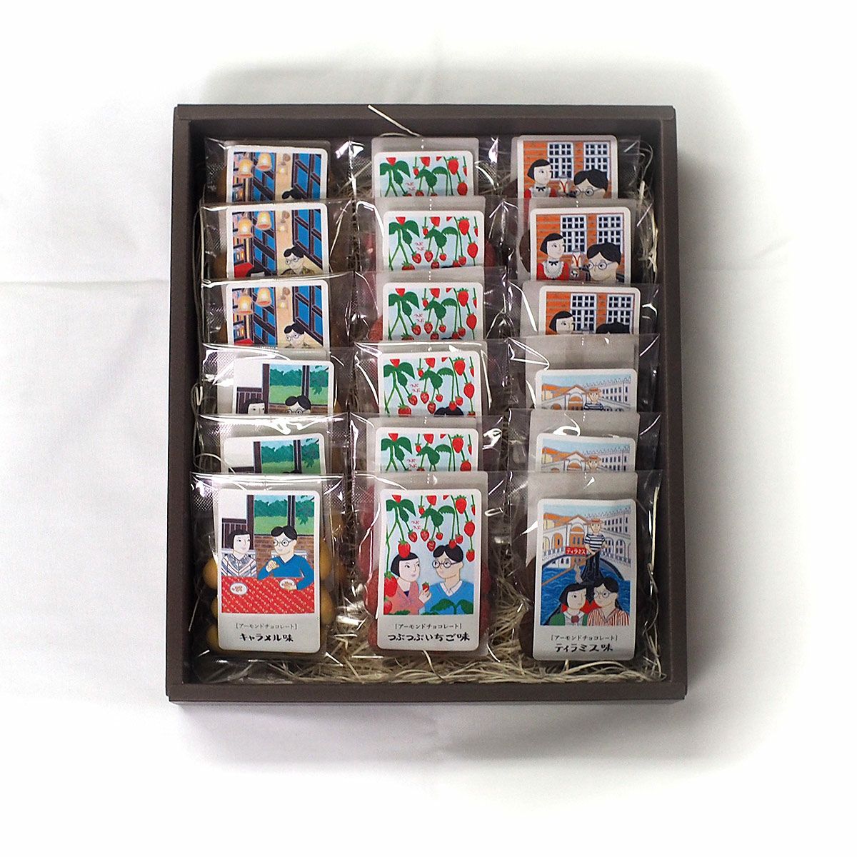 小分け18袋入りアーモンドチョコ | 佐々木製菓:大阪金平糖・チョコ製造